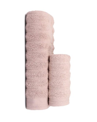 Jogo de Toalha (Banho + Rosto) Aura Rosê Algodão