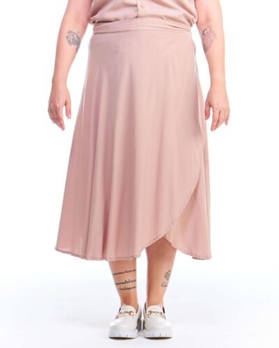 Saia Pareô Off White Midi Viscose