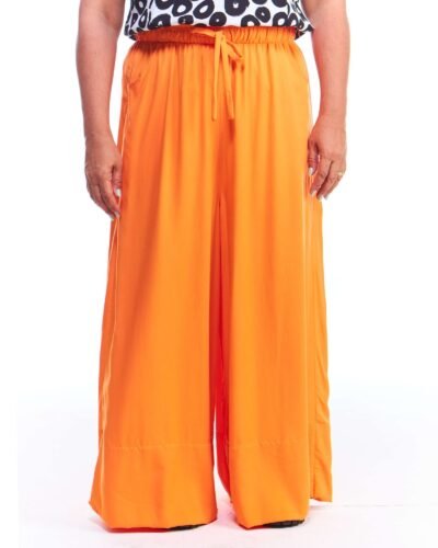 Calça Pantalona Laranja Viscose