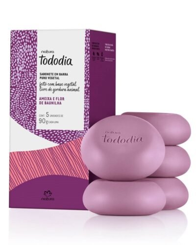 5 Sabonetes Ameixa e Flor de Baunilha (90g Cada Um)